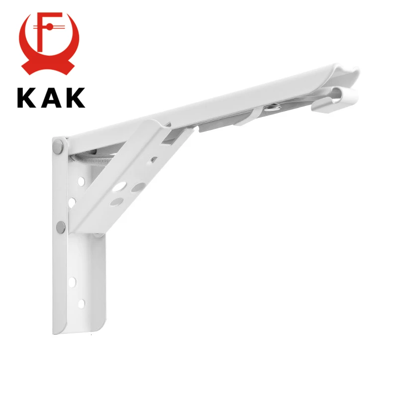 KAK 2PCS Pieghevole Triangolo Angolo di Staffa di Supporto Pesante Regolabile Montato A Parete Bench Table Staffa di Mensola Ferramenta Per Mobili