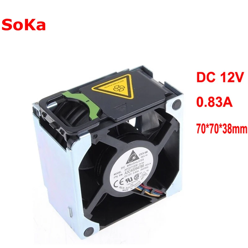 A3C40094788 Delta AFC0712DE 7K1M 38010022 в форме ручки с двумя шарами 4 проводной PWM12V вентилятор