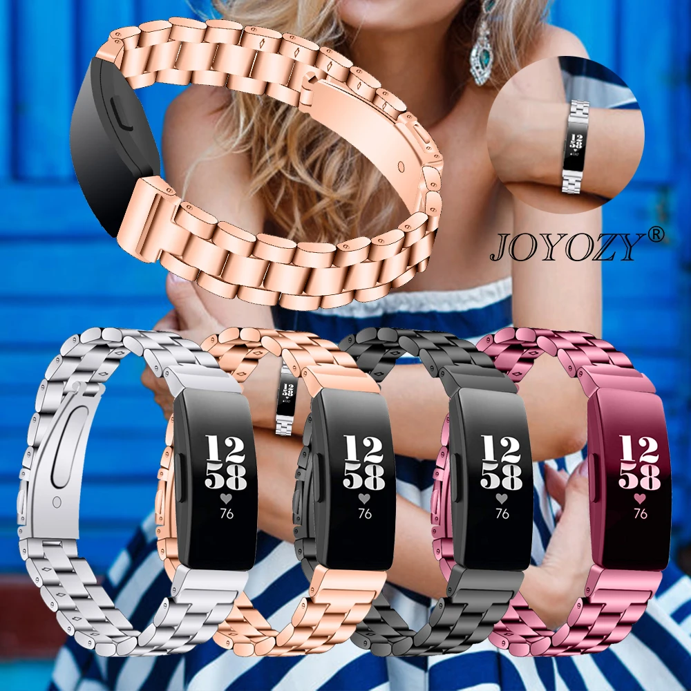 

Joyozy Replacement Stainless steel Watch Strap for Fitbit Inspire hr Bands Smart Watchbands for Fitbit Inspire watchbands