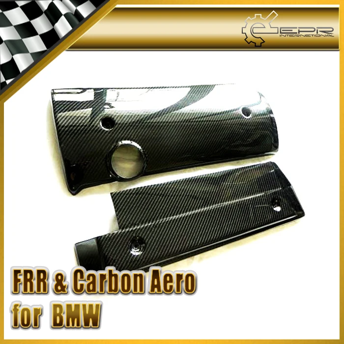 Car Styling For BMW E46 Carbon Fiber Engine Cover Set Glossy Fibre Finish Racing Accessories