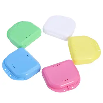 

5Pcs Denture Case Useful Convenient Practical Denture Box Container Dental Retainer Box for Hotel Bathroom Home