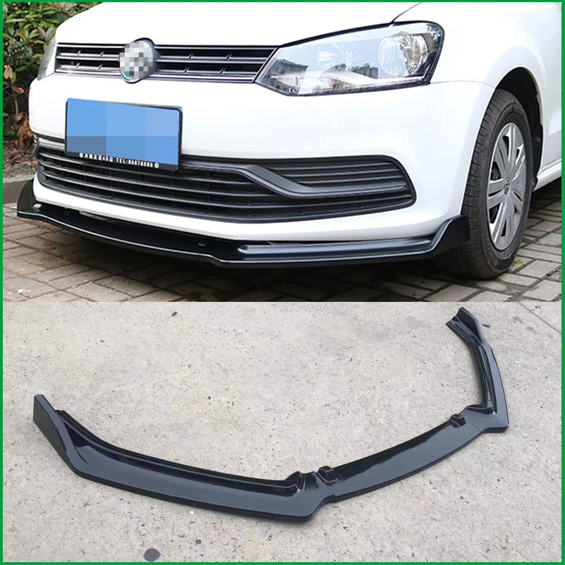

Car Styling For VOLKSWAGEN POLO 2014-2017 Car Body Kit Front Bumper Diffuser Protector Plate Lip spoiler Cover Sticker Trim