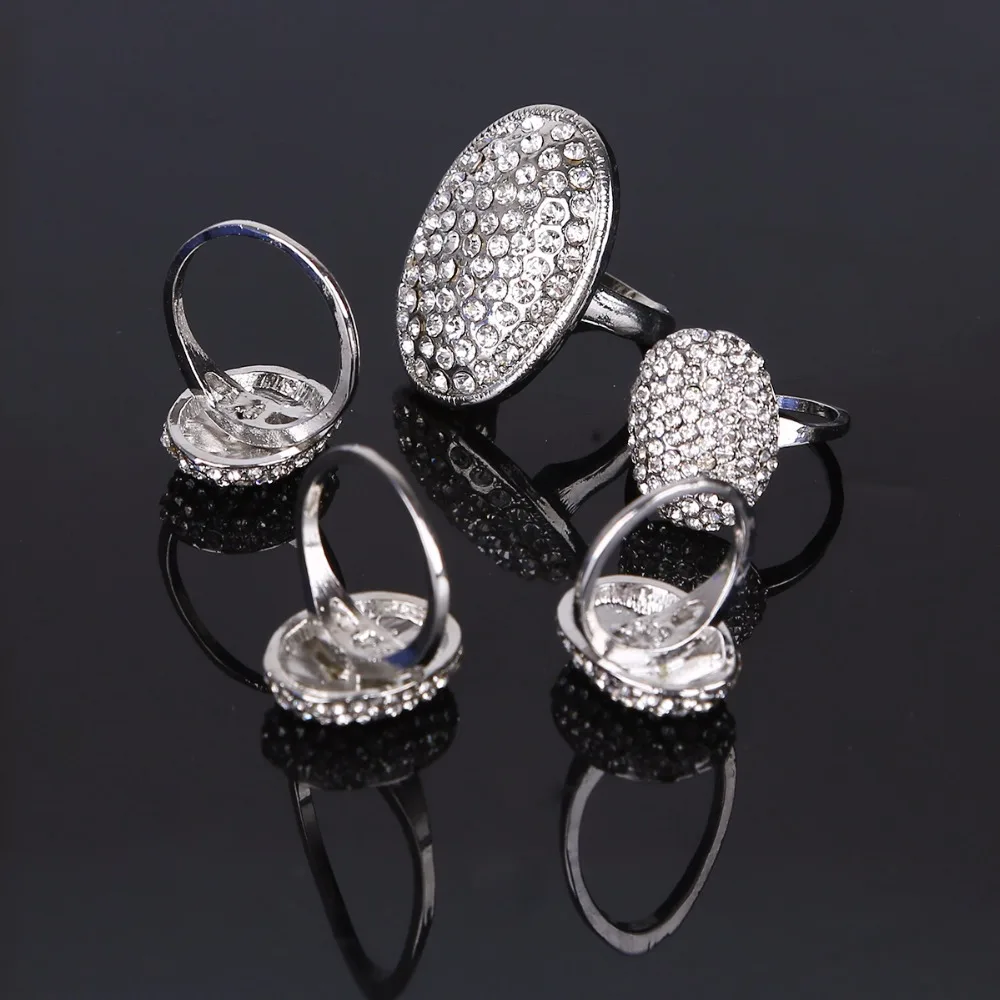 

Hot Popular Film Twilight Bella Engagement Rings With Full Crystal Fashion Sparkling Silver Rings For Women Wedding Jewelry