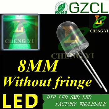 

Ultra bright Green 8mm DIP LED 520-530nm 20 degree view angle 3.0-3.5V(without fringe led)