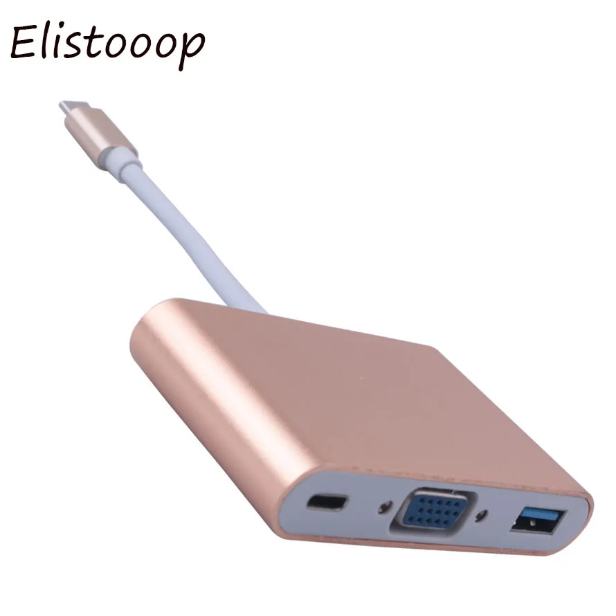 Кабель-адаптер USB 3 1 Type C to VGA type hdmi c для нового Macbook | Электроника