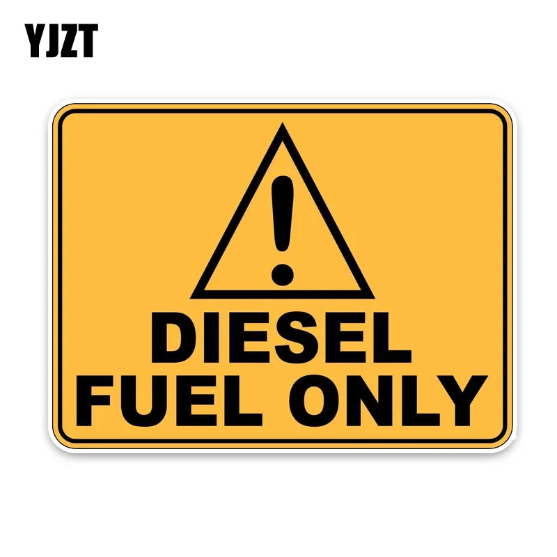 

YJZT 13.5*10.2CM Caution DIESEL FUEL Only Fashion Funny Retro-reflective Car Sticker Decals C1-8258