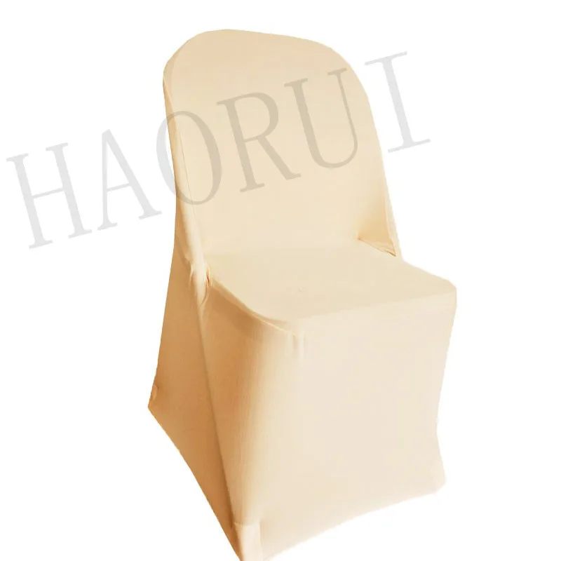 100pcs Champagne Folding Fabric Dining Banquet Party Universal Lycra