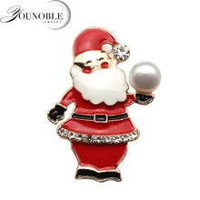 Красивый естественный пресноводный жемчуг брошь женщина, женщина Рождественский брошь Санта-Клаус с жемчугом подарок на год