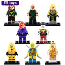 10 лотов KL9004 Мстители вооруженный Дэдпул с украшением в виде кристаллов Супер Герои X-Для мужчин s конструкторных блоков, Детские кубики, игрушки для детей, подарки