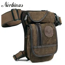 Norbinus, riñonera para hombre, bolsa cartuchera de lona, cinturón, cadera, motocicleta, bolsos cruzados para hombre, bolso de viaje, riñonera