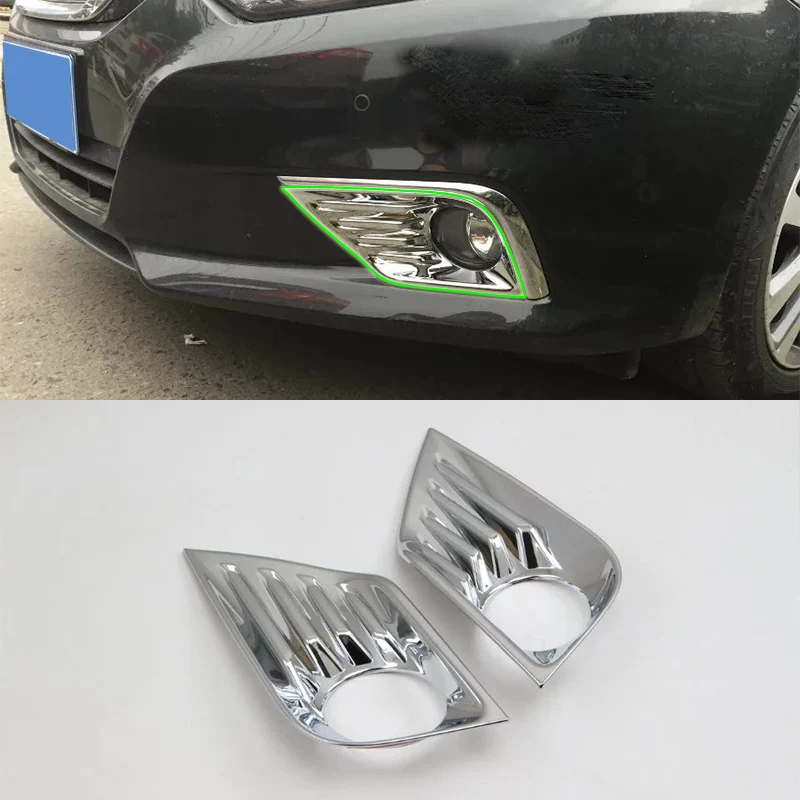 

Car Accessories Exterior Decoration ABS Chrome Front Fog Light Fog Lamp Cover Trim For Nissan Altima 2016 Car Styling