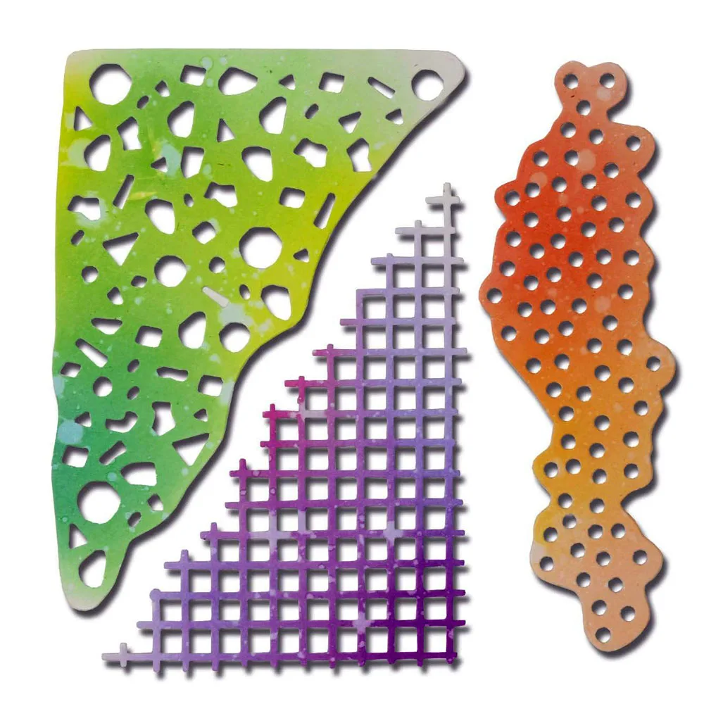 Estel Grid Corner Frame Metal Cutting Dies DIY Etched Die Craft