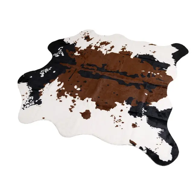 Braune Kuh Print Rug 55 1 Wx62 9 L Teppiche Fur Wohnzimmer Faux