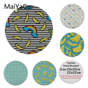 

MaiYaCa New Design Banana and Milk Laptop Gaming Mice Mousepad Round Mouse Pad PC Computer Mat