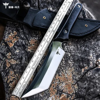 

Voltron Portable tactical outdoor hunting straight knife, wild survival straight knife, clump from sharp straight knife