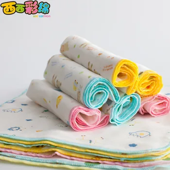 

New 5PCS 30*30cm 100% Cotton Cartoon Waterproof Baby Bibs 4 Layers Soft Newborn Kid Feeding Baby Saliva Towel For 0-24 Months