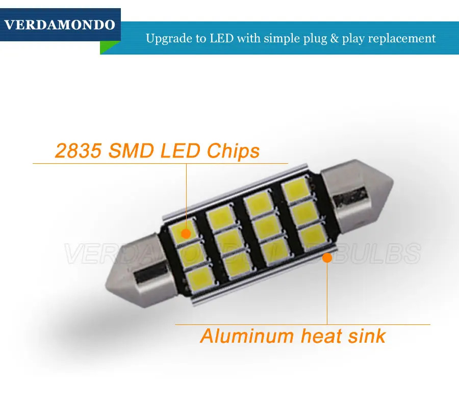 Гирлянда 31 мм 36 мм/39 мм/41 мм светодиодный лампы C5W C10W 2835 SMD Canbus Error Free авто интерьер купола лампы стайлинга автомобилей светильник 12V