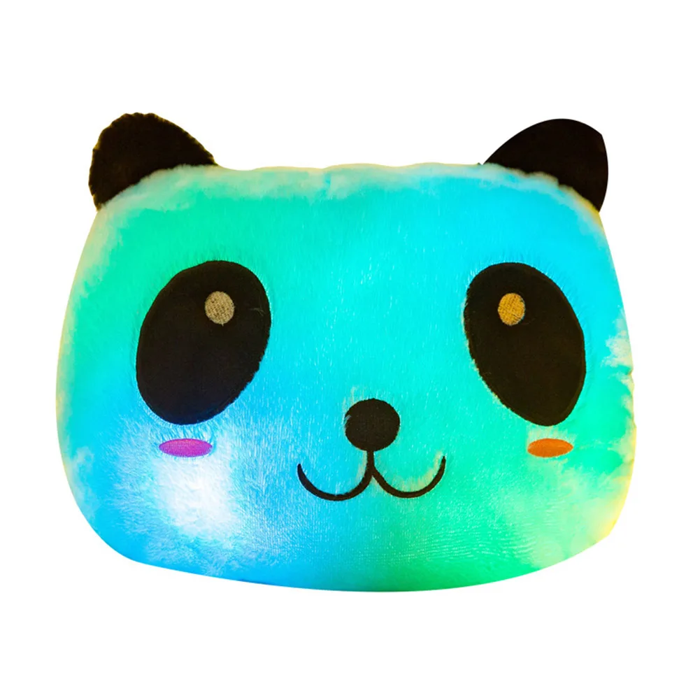 

Glowing Pillow Pandas Cute Cartoon Animals Creative LED Light Up Plush Stuffed Toys Lighting Colorful Dolls Glow Gifts