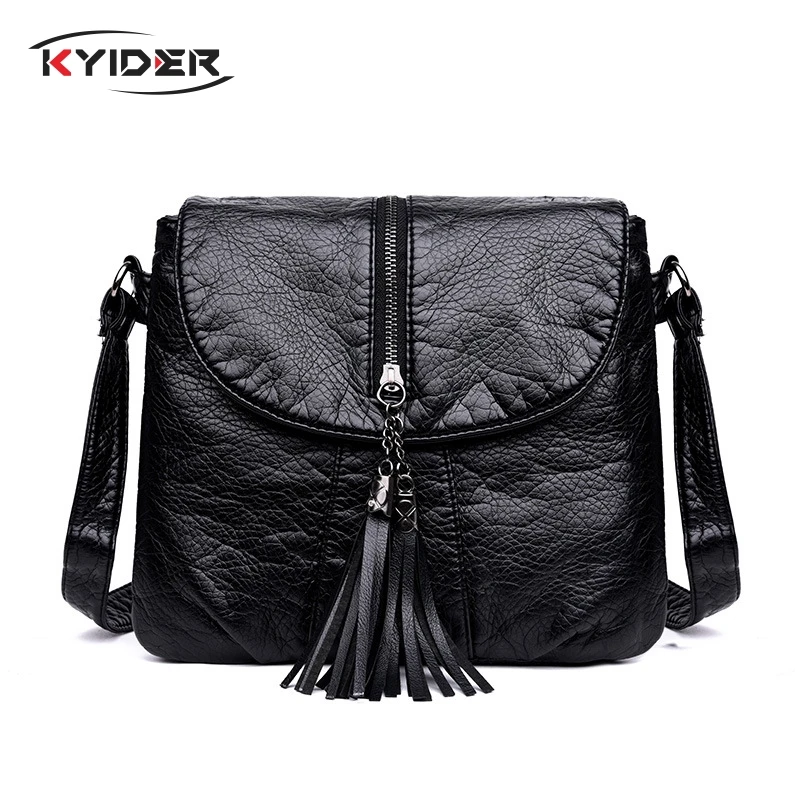 

KYIDER New Designer Shoulder Bag Soft Leather Handbag Women Messenger Bags Crossbody Fashion Women Bag Female Flap Bolsa