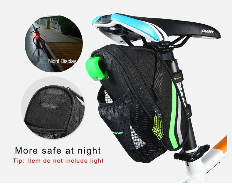 Clearance ROCKBROS Bicycle Bag Folding Mountain Road Bike Tail Bag Bicycle Seatpost Saddle Bag Cycling Portable Seat Pouch BMX Rear Bag 13