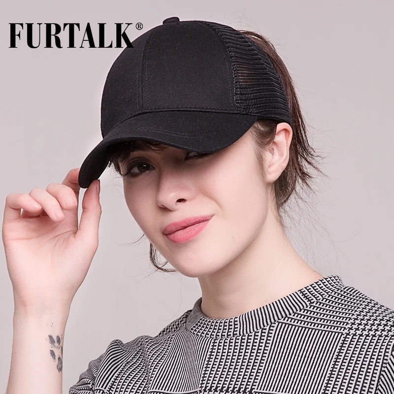 FURTALK бейсбольная кепка конский хвост Женская блестящая бейсболка женская в стиле