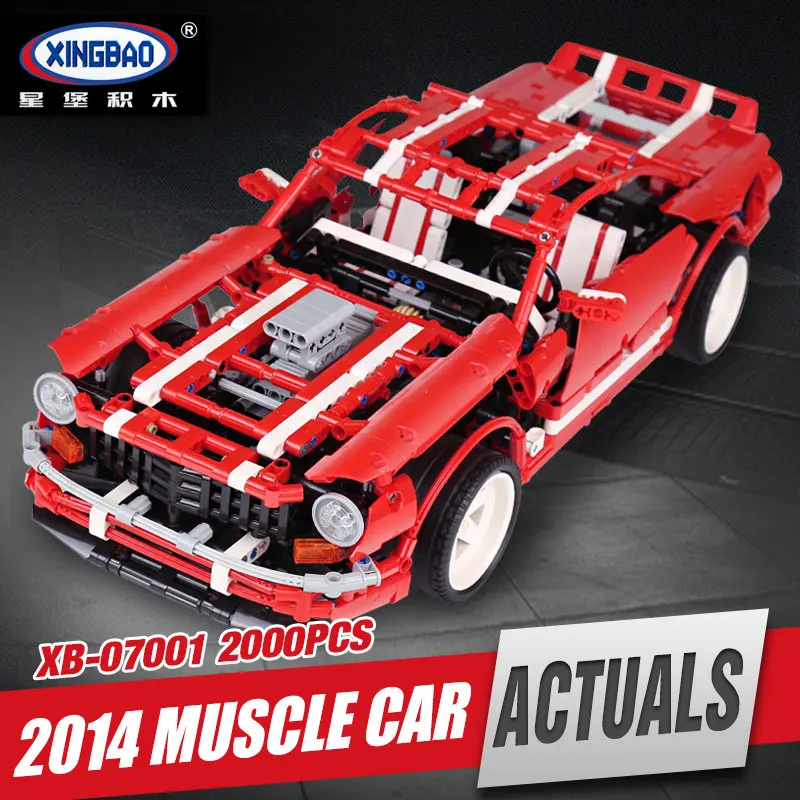 

XingBao 07001 2000Pcs Creative MOC Series The 2014 Muscle Car Set children Educational Building Blocks Bricks Toys Model Gifts
