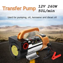 12V 260W silnik samochodu przenośna elektryczna pompa paliwa Diesel pompa oleju samozasysająca pompa tankowania 50L/Min