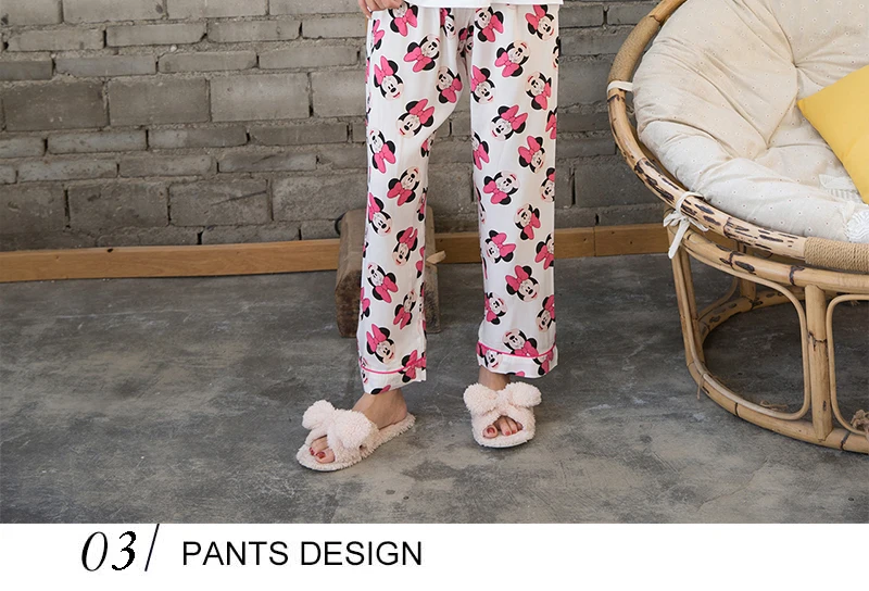 Caiyier/ г. Летние хлопковые Пижамные комплекты с короткими рукавами милая одежда для сна с принтом Мики и медведя для девочек ночная рубашка с мультяшным принтом, домашняя одежда
