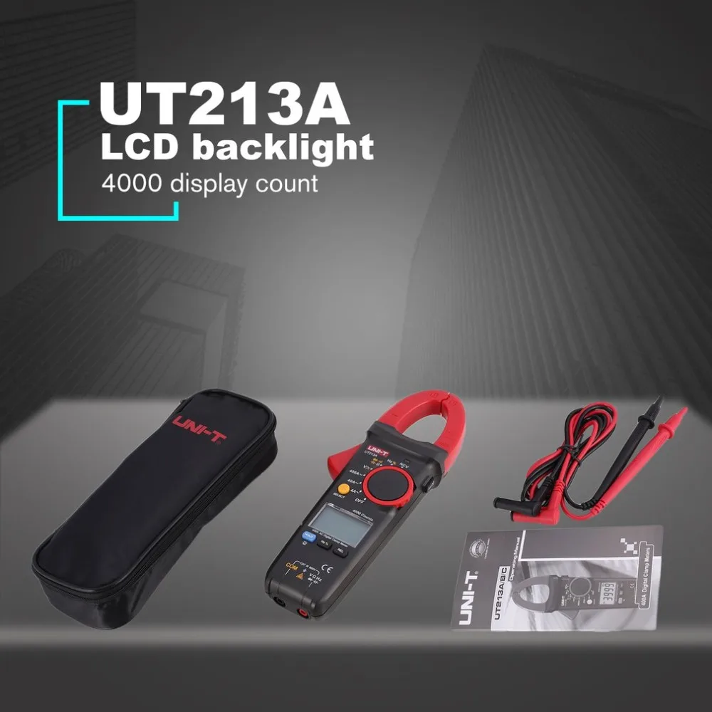 

UNI-T UT213A AC/DC 400A 4000 Counts Digital Clamp Meter Digital Ammeter Resistor / Capacitor / Frequency / Diode Test NCV