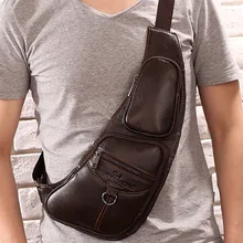 2016 New font b Men b font Genuine Leather 100 Real Cowhide Messenger font b Shoulder