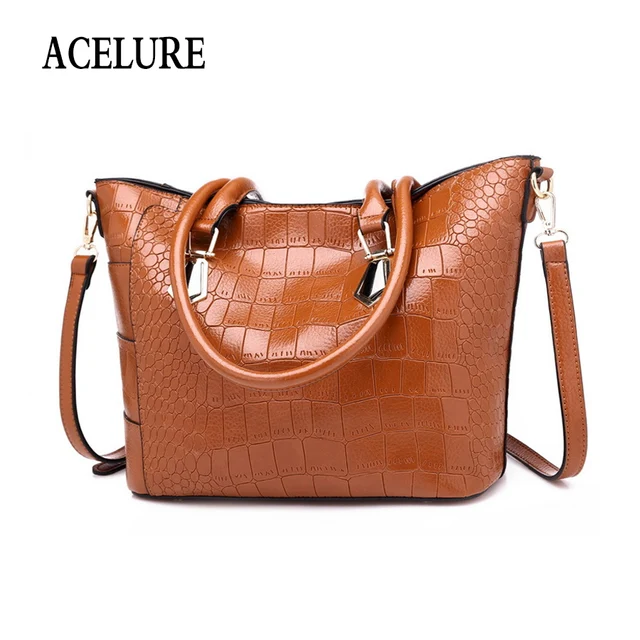 Cocodrilo Mujer Casual Estilo Color Simple Tote Sólido Acelure Lager nwZHxRCppq