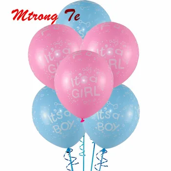 

10pcs It Is A Boy and It's A Girl Baby Boy 1st Latex Balloons For Wedding Birthday Baby Shower Party Decoration Blue Pink Colors