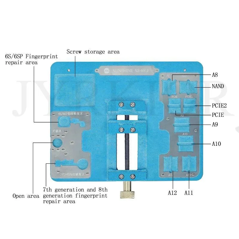 Телефон Универсальный светильник PCIE NAND процессор для iPhone 6/6 S/7/8/X XS отпечатков пальцев Ремонт печатной платы Держатель материнская плата паяльная Rework платформа