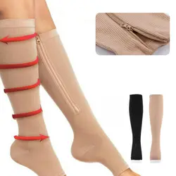Эластичные Компрессионные носки унисекс, профессиональная защита ног, длинные носки для мужчин и женщин, счастливые носки, утягивающие