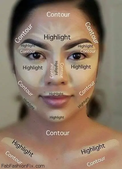 concealer highlighter contour