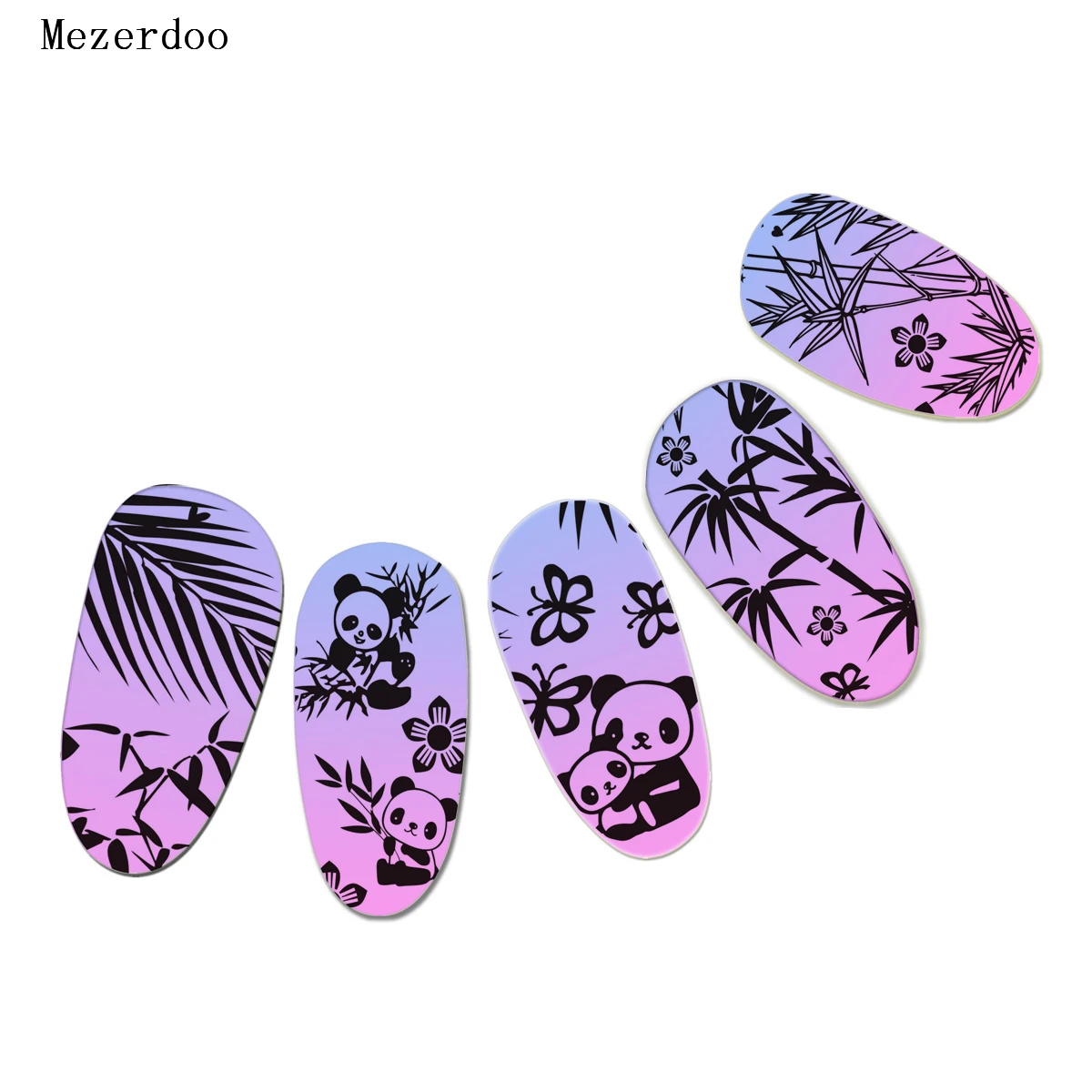 10 шт. дизайн ногтей пластины 6*12 см для ногтей штамповки кружева цветок панда дизайн животных женское Изображение Шаблон Печать Дизайн ногтей DIY маникюр