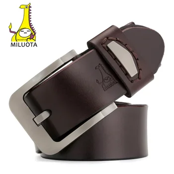 

[MILUOTA] Mens Designer Belts Luxury High Quality Cow Genuine Leather Strap Male Alloy Pin Buckle Brand Belt Man MU011