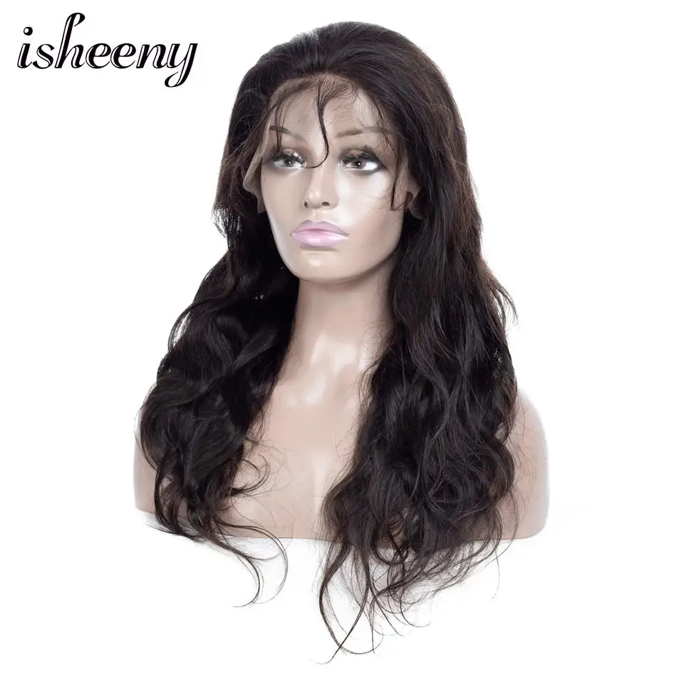 

Isheeny Human Hair Body Wigs 13*4 Lace Frontal Wigs For Women Preplucked Brazilian Remy Hair With Natural Baby HairLine