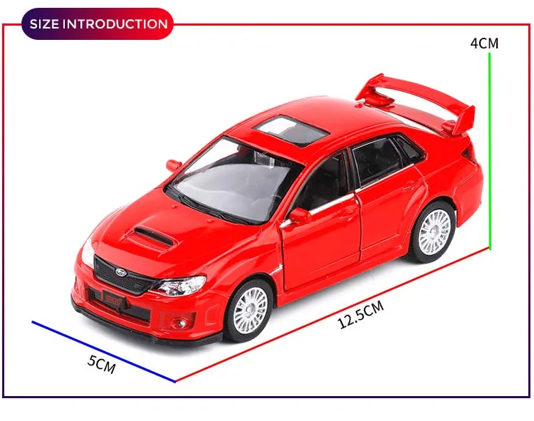 Высокая симуляция 1:36 весов 2011 Subaru Impreza купе металлические откатные машины с WRC STI 2