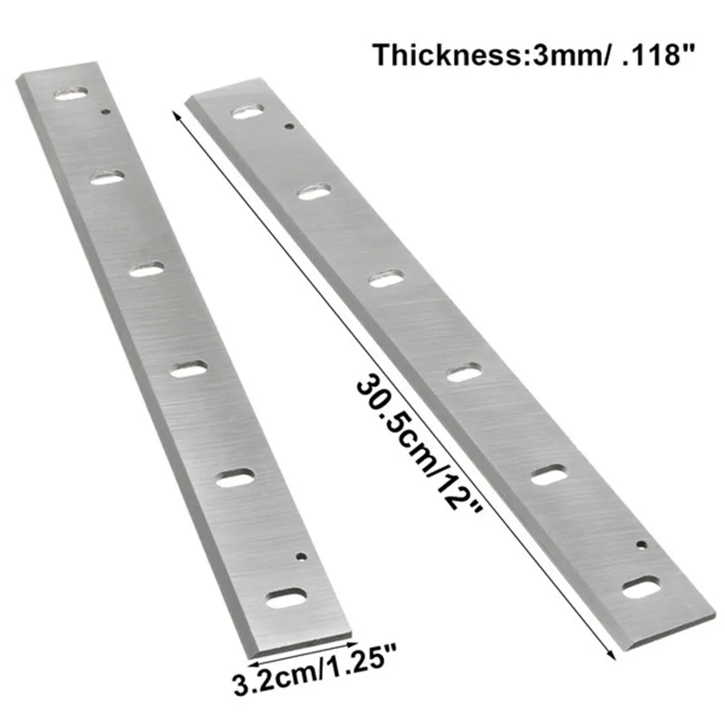 

2Pcs 12'' 305x32x3mm HSS Planer knife blades For Makita 2012NB Wood Thicknesser Planer Woodworking Power Tool Parts