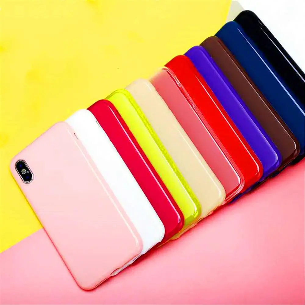 Популярный однотонный силиконовый чехол для пар iphone XR X XS Max 6 6S 7 8 Plus милый мягкий