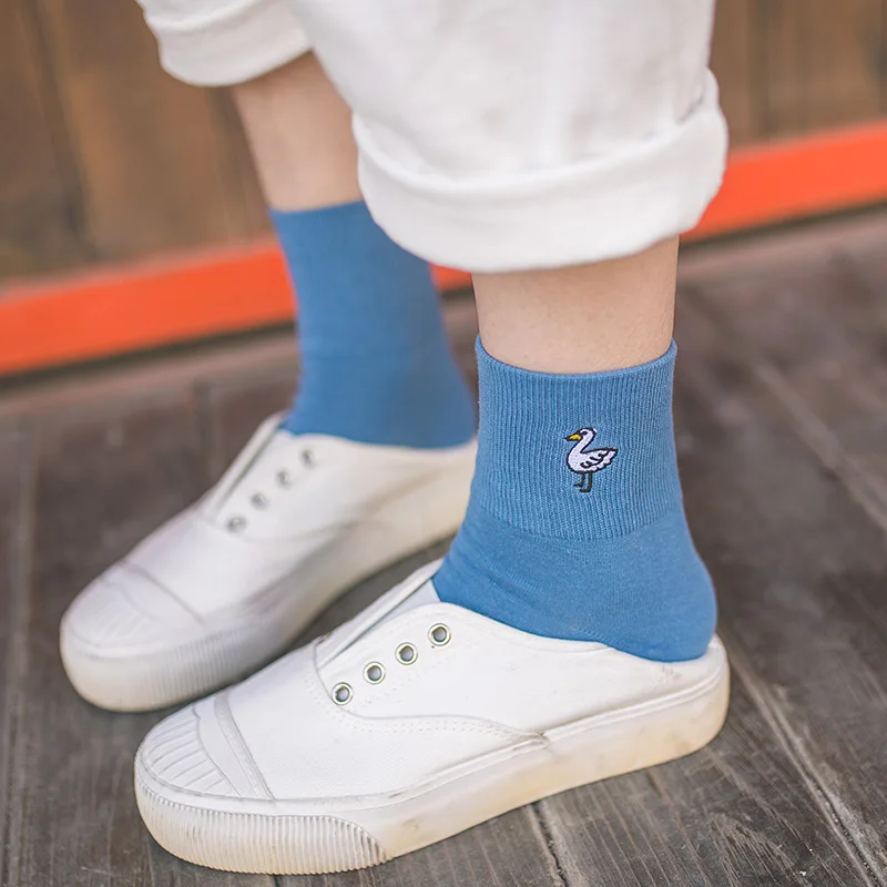 New Arrival Funny Duck Patterned Women Socks Ankle Solid Casual Cartoon Animal Summer Socks For Female Customized Funny Sox