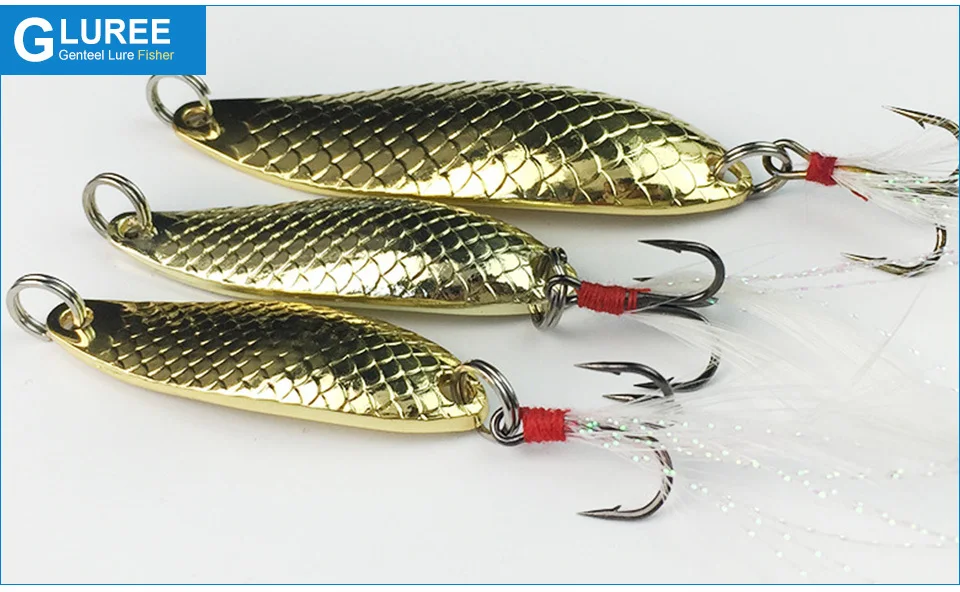 GLUREE 1pcs 71015g Zinc Alloy Fishing Lure Spoon Sequin Bait Paillette Metal Hard Lure with Treble Hook Fishing Tackle (7)