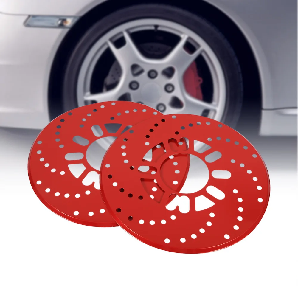 

1 Set Auto Aluminium Disc Brake Rotor Trim Decorative Covers Retrofit 26cm Red Car Disc Brake Rotor Covers Car Accessories