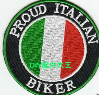 

PROUD ITALIAN BIKER VEST JACKET BACK Embroidered Iron on patches Badge Transfer 7cm*7cm