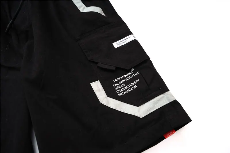 Color Block Multi Pockets Cargo Baggy Shorts 6