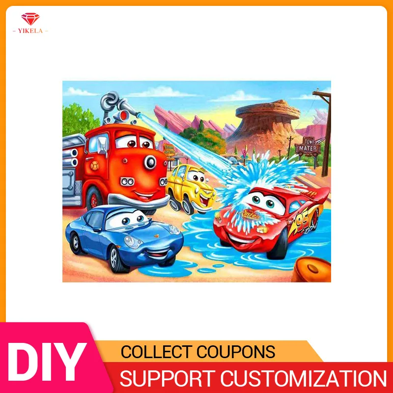 

5D DIY Diamond Painting Embroidery Cartoon Sprinkler Car Full Round/Square Drill Painting Stitch Home Decoration Gift For Child