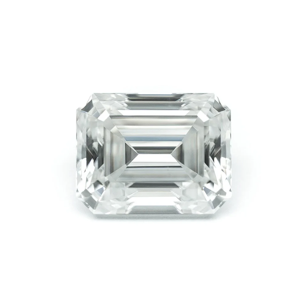 

Emerald Baguette Cut Brilliant 14x12mm 9.3CT DF Color Moissanite Loose Stone VVS Excellent Cut Grade Test Positive Lab Diamond