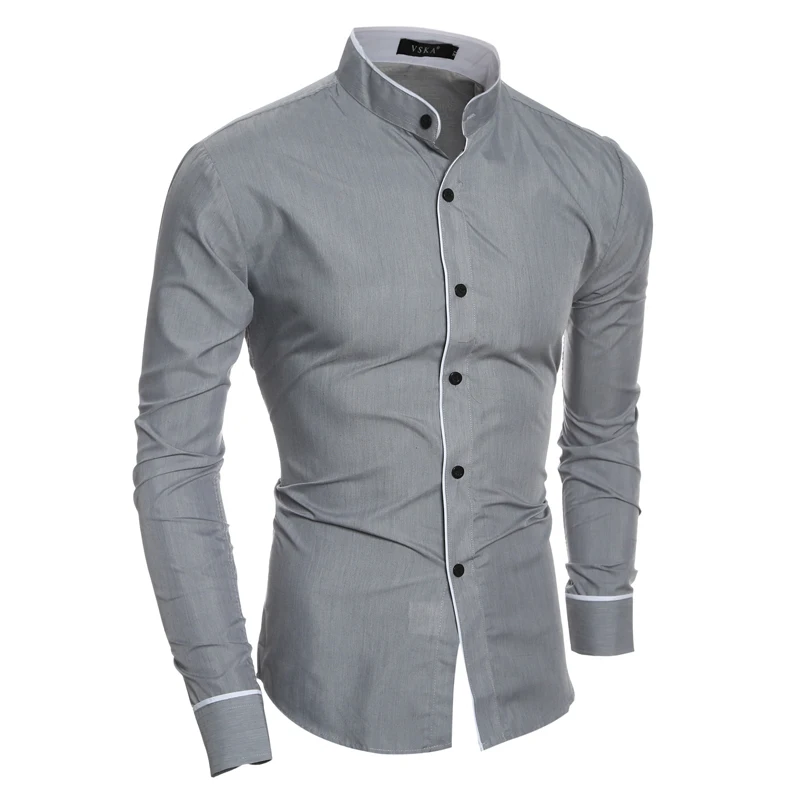 Men Shirt Luxury Brand 2016 Male Long Sleeve Shirts Casual Mens Edge ...