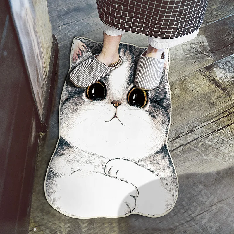 Текстиль для дома 3D мультфильм милый Кот печатные ковры пол коврик для прихожей прикроватная площадка коврик для ванной комнаты для кухни